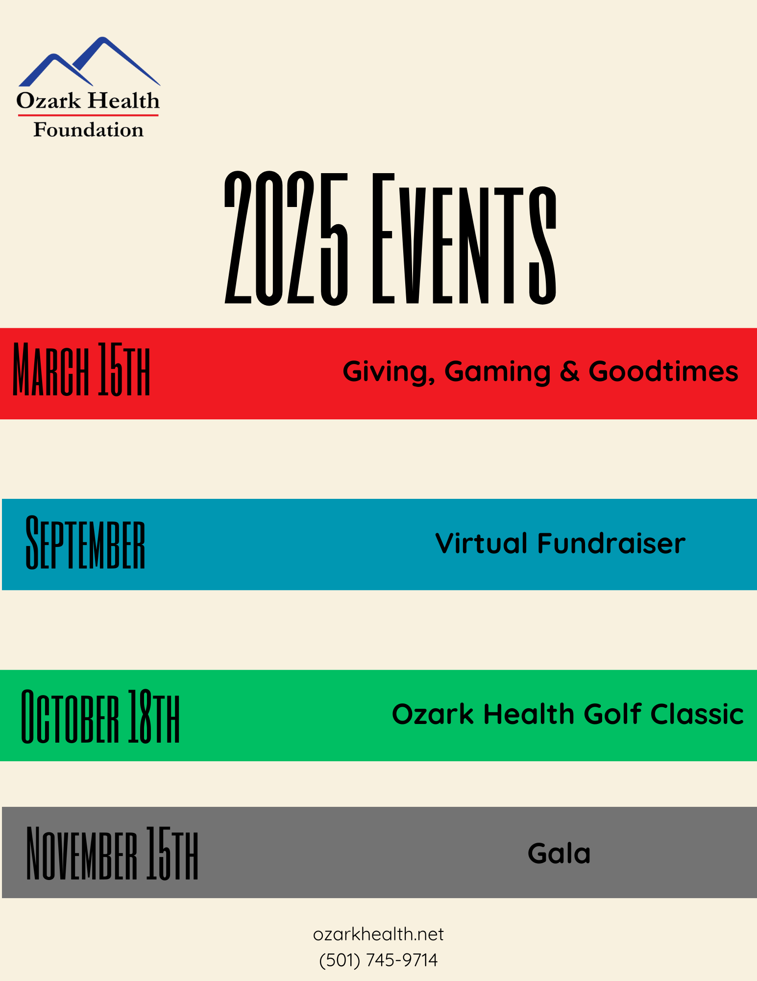 upcoming events